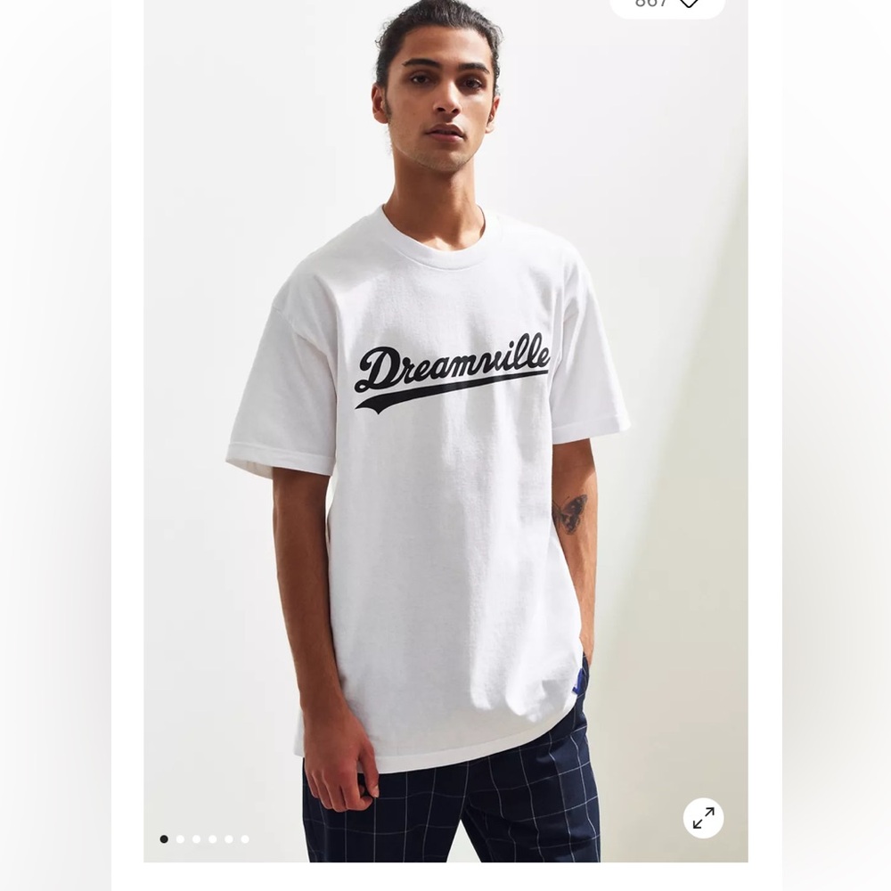 Urban Outfitters J. Cole Dreamville Tee in White Cotton